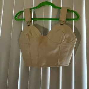 MOTHER Cream Leather Jacket